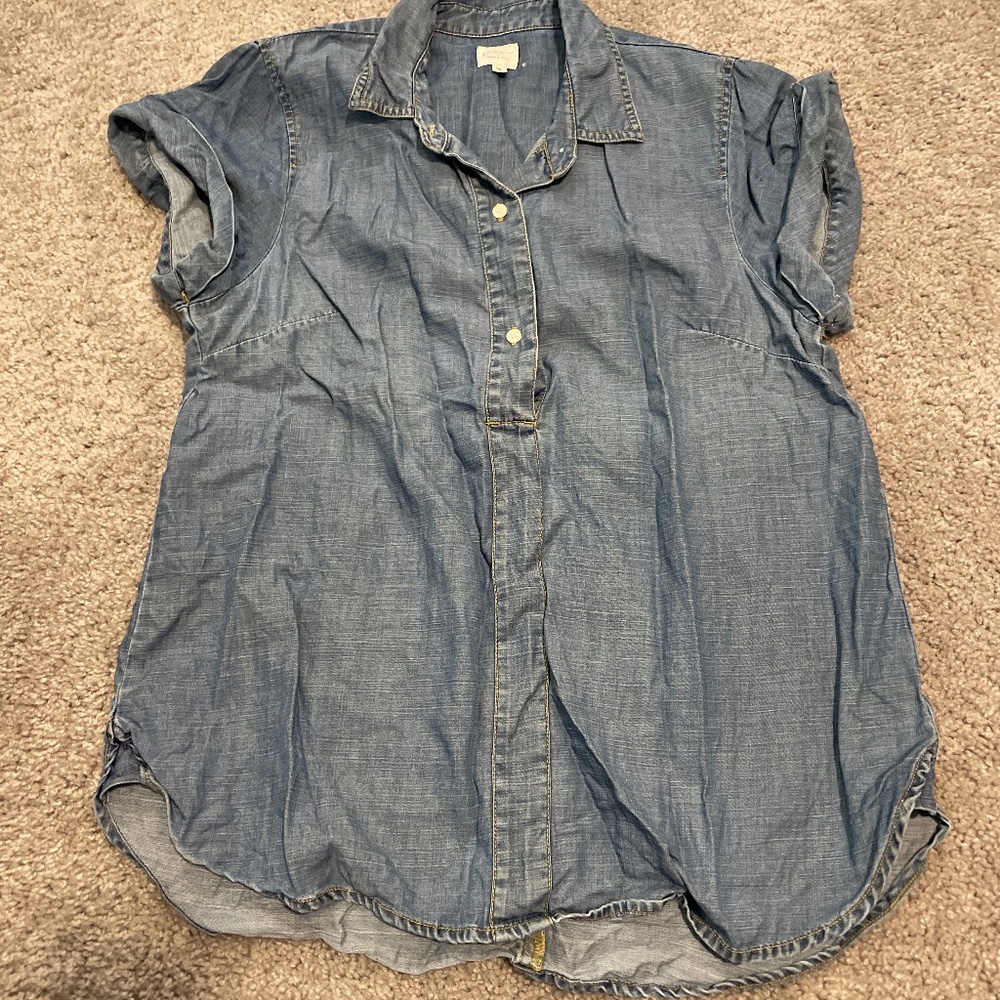 Dolman sleeve chambray jcrew